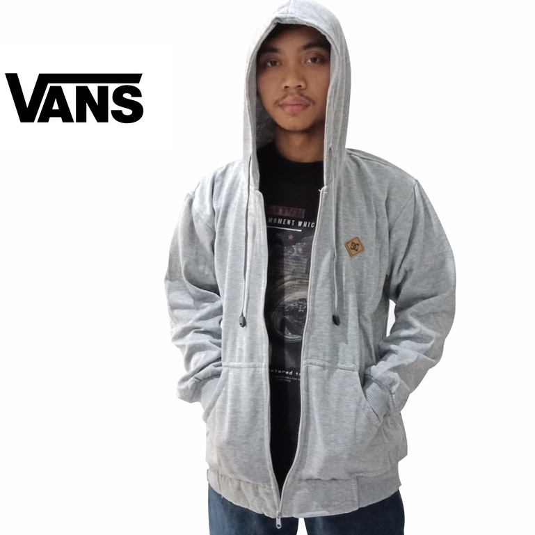 JAKET ZIPPER HOODIE POLOS TEMPEL KULIT VANS DISTRO PULLOVER KEREN KEKINIAN OVERSIZE PRIA WANITA JUMBO DEWASA SIZE S-XXL BAHAN FLEECE