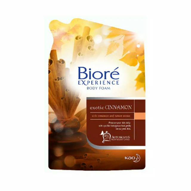 Biore Experience Body Foam Exotic Cinnamon Sabun Mandi Cair Refill 425 ml