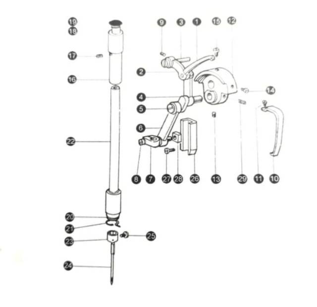 Typical Bushing Tiang Jarum Atas Mesin Jahit High Speed Industri 22T2-008