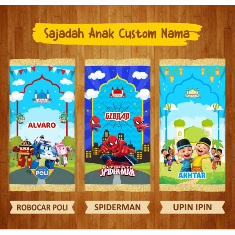SAJADAH ANAK BISA CUSTOM NAMA | SAJADAH ANAK