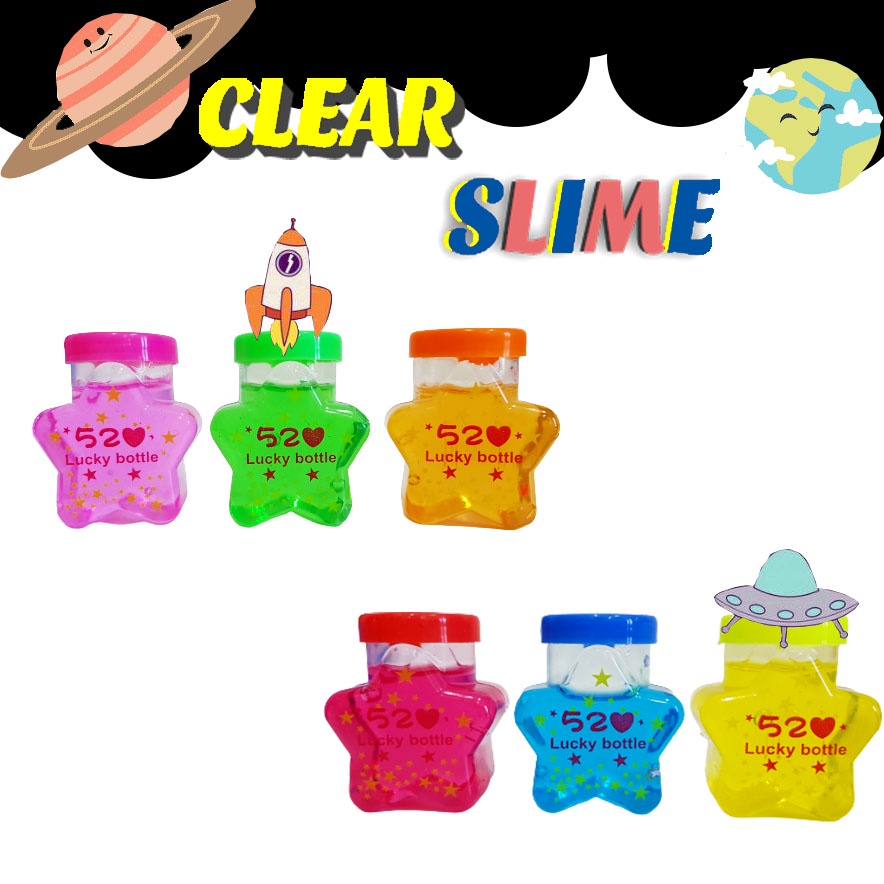 Mainan Anak Slime/ Clear Slime / Slime Botol Bintang 96E