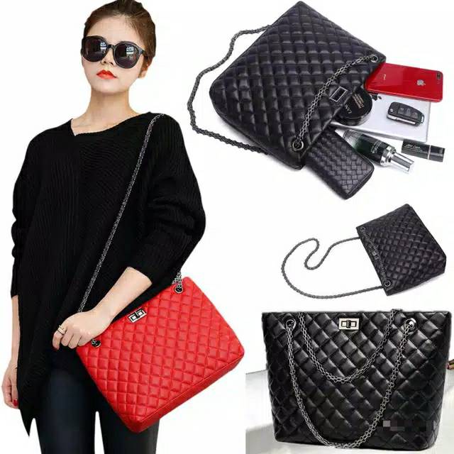 Tas  Channel Wanita Tote Bag channel