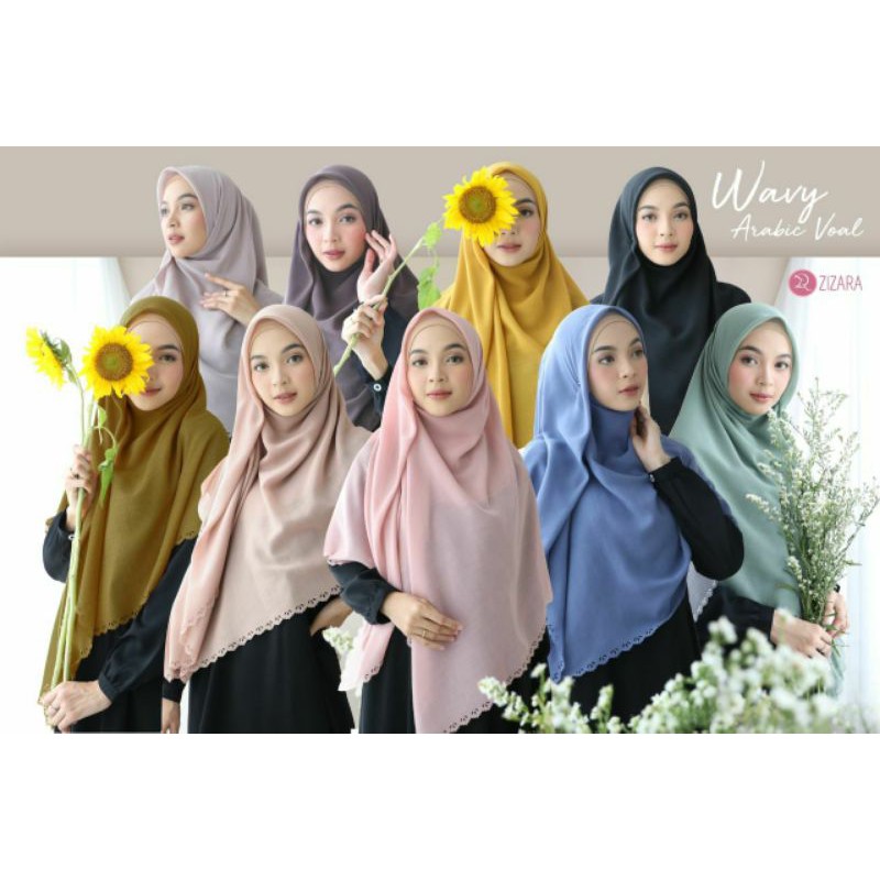 Wavy Arabian Voal by Zizara Voal Polos Bahan Miracle Voal Pinggir Laser Cut Voal Jumbo ukur 130 Hija