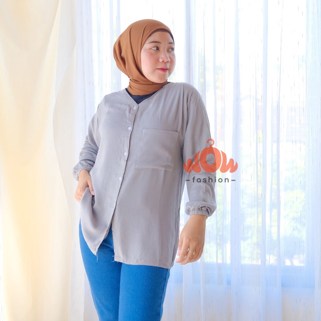 HEVA BLOUSE RAYON CRINCLE PREMIUM