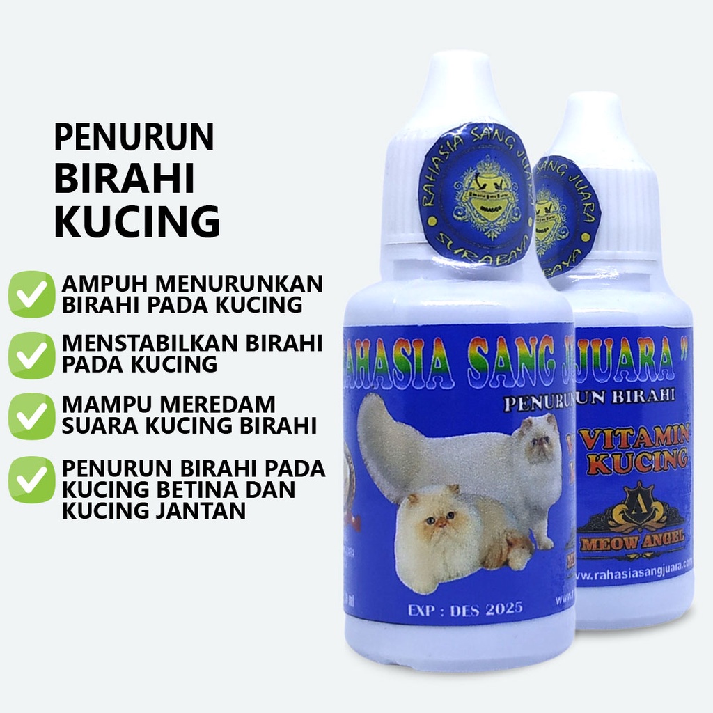 OBAT PENURUN BIRAHI KUCING BETINA DAN JANTAN