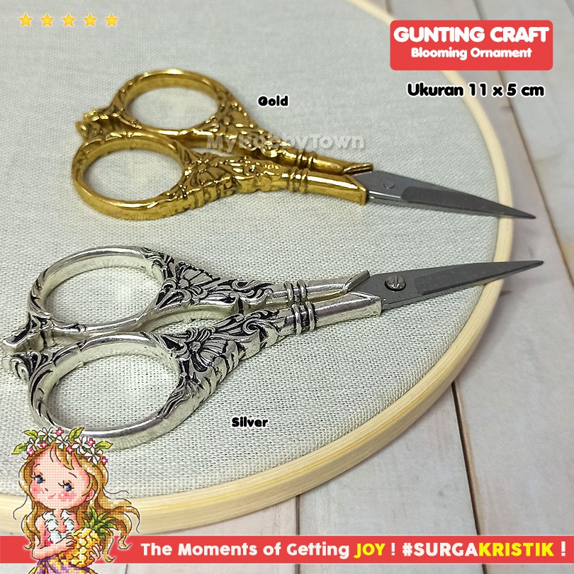 Gunting Craft Sulam Fancy Unik Blooming Ornament