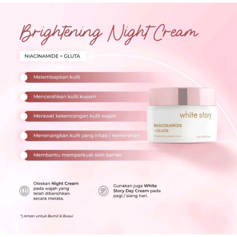 White story brightening day/brightening night cream 15gr