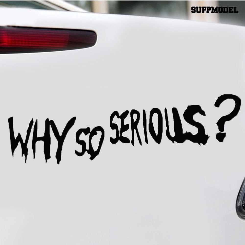 Stiker Reflektif Tema Why So Serious Untuk Dekorasi Mobil