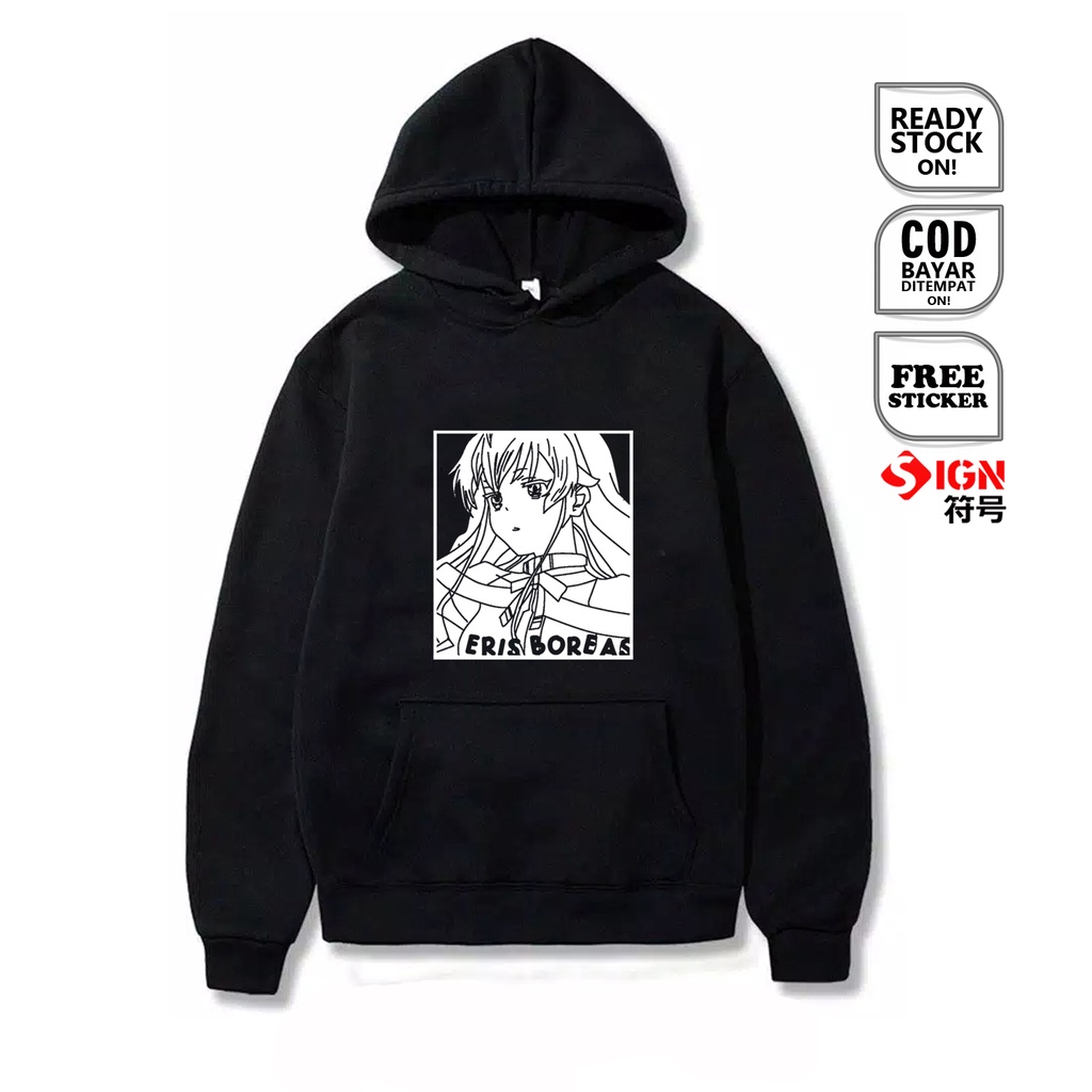 HOODIE ANIME MANGA WAIFU ERIS BOREAS GREYRAT MUSHOKU TENSEI BAJU JEPANG JAPAN CULTURE RUDEUS WIBU OTAKU KISHIRIKA ROXY MIGUARDI SYLPHIETTE - SIGN CLOTH