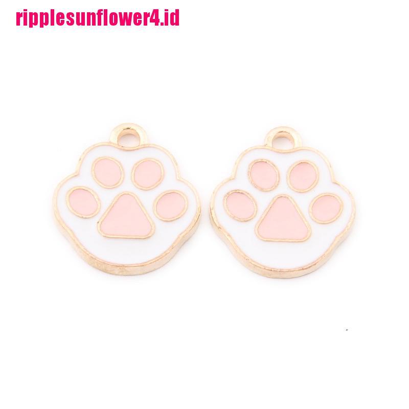 10pcs Liontin Bentuk Cakar Warna Pink Bahan Zinc Alloy Untuk Perhiasan DIY Charms