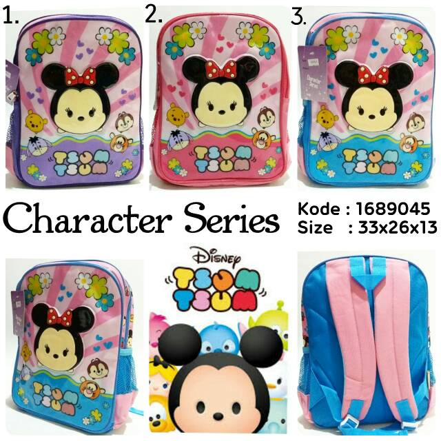 Tas sekolah ransel backpack anak perempuan karakter tsum CS1689045 Terbaru tsum tsum lucu