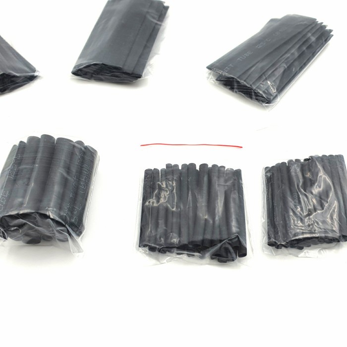 127 pcs Heat Shrink Tube Hitam Isolasi Selongsong Bakar Insulation Heatshrink