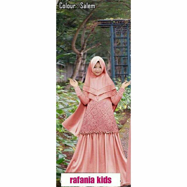 GAMIS RAFANIA KIDS DRESS SYARI LEBARAN ANAK