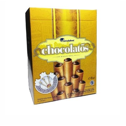 

Chocolatos Classic Wafer Roll - Isi 24 Pcs