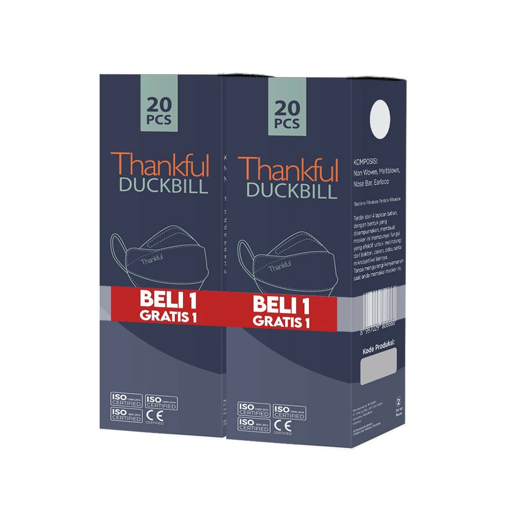 Masker Duckbill Thankful Buy One get One