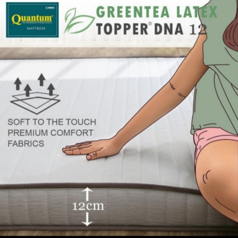 Quantum Topper Greentea Latex DNA 12cm - 180x200