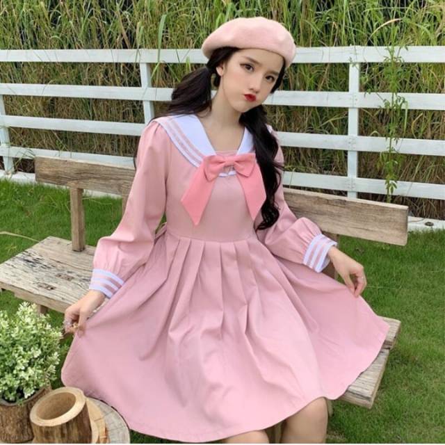 [READY SIZE S]Seifuku pink casual