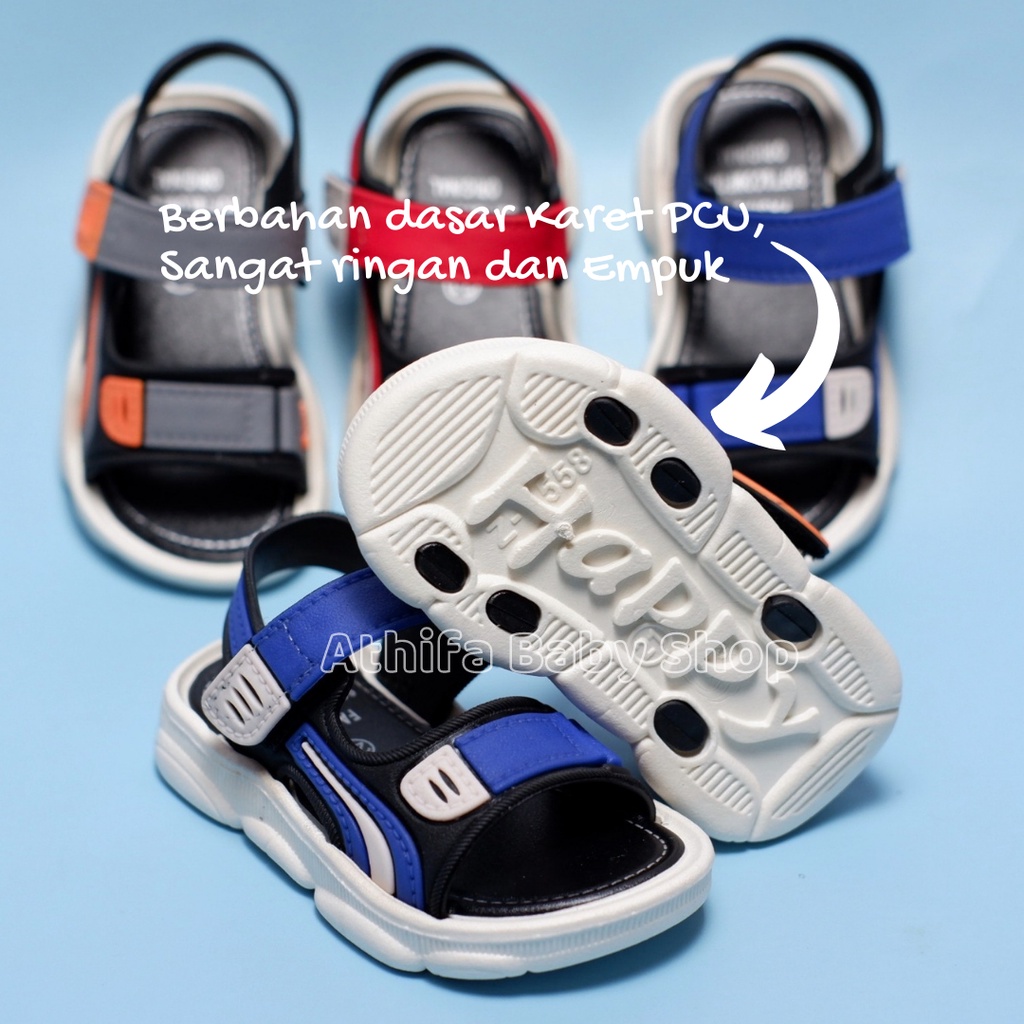 Sepatu Sandal Gunung Anak Laki Lelaki Cowok Perempuan Cewe Usia 6 7 8 9 10 11 Bulan 1 2 3 4 5 6 7 Tahun Sendal Balita Bayi Cowok Karet Import -Z558-