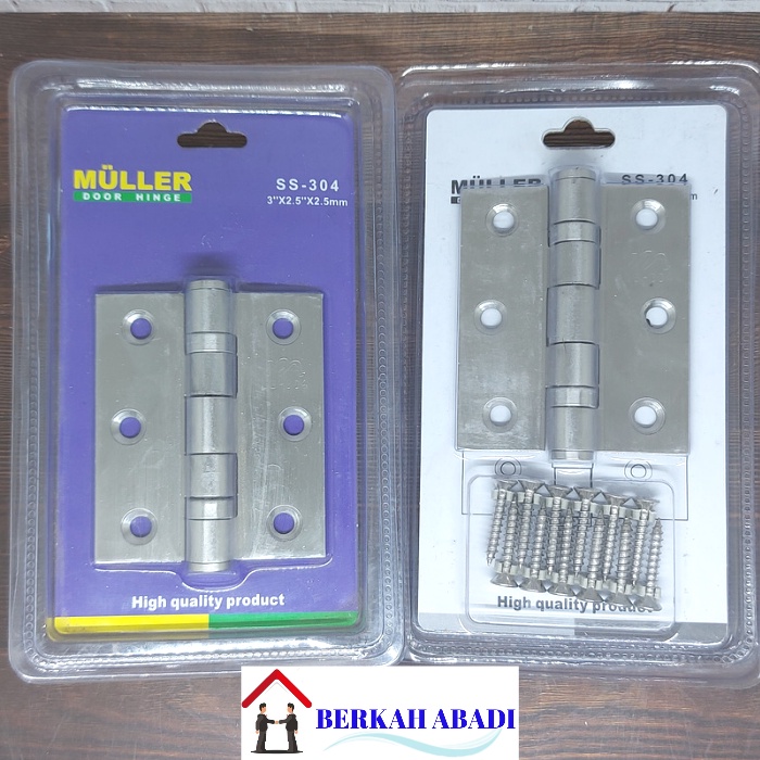 Engsel Jendela Engsel Pintu Engsel Lemari Stainless Steel Muller 3 inch