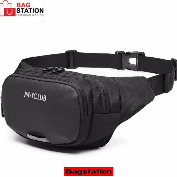 Hemat Tas Pinggang Navy Club Original Tas Selempang Sling Bag Pria Wanita - Hitam Bergaransi