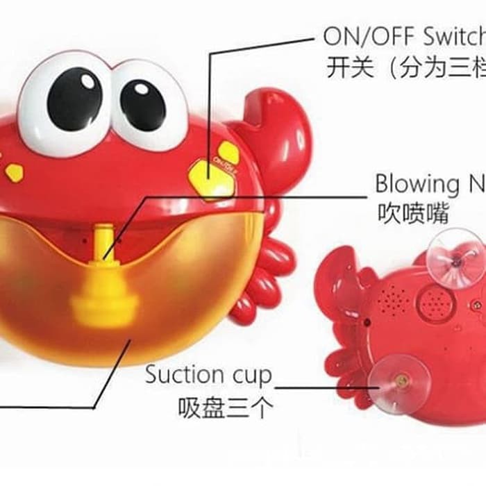 ~COD~ DO-M56 M57 Mainan Mandi Anak Bubble Crab Music Alat Pembuat Busa Mainan Gelembung Balon Sabun-7