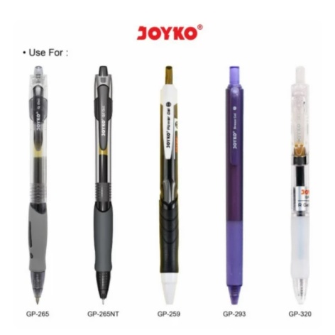 REFILL GEL PEN JOYKO GPR-267 0.5 MM HITAM BISA UNTUK PULPEN / PENA GP-265 MURAH GROSIR GPR267