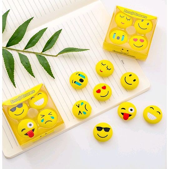 

Terlaris Set Penghapus Pensil Lucu / Unik Motif Emoji (Isi 4) Baru