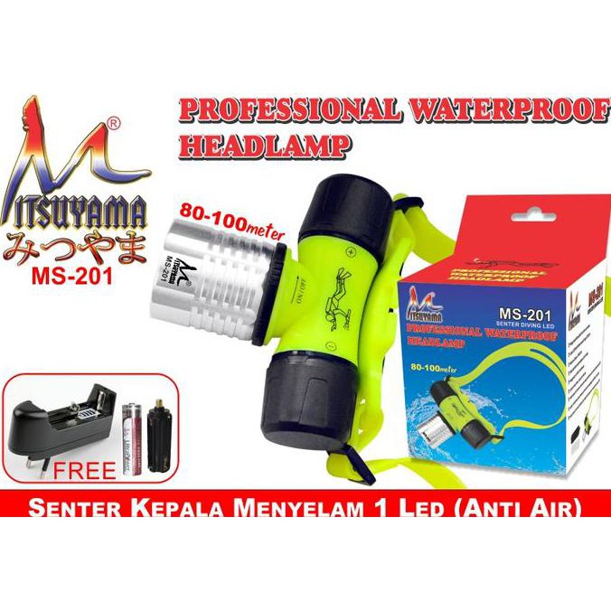 Senter Kepala Menyelam / Senter Diving Mitsuyama MS-201