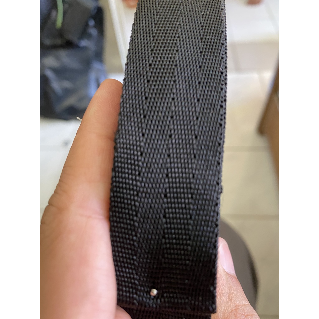 WEBBING TALI BISBAN MW 25 HITAM JUAL PER ROLL ISI 50YARD