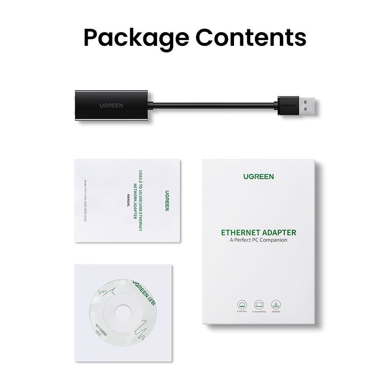 UGREEN USB 3.0 to Ethernet RG45 Gigabit Lan Adapter 10 100 1000Mbps USB