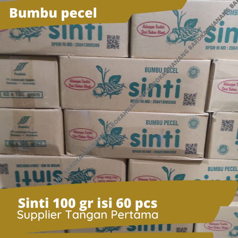 

Sambal kacang pecel merk Sinti 100 g isi 60 pcs per dus