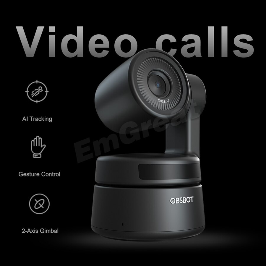 OBSBOT Tiny 1080p PTZ Webcam AI Tracking