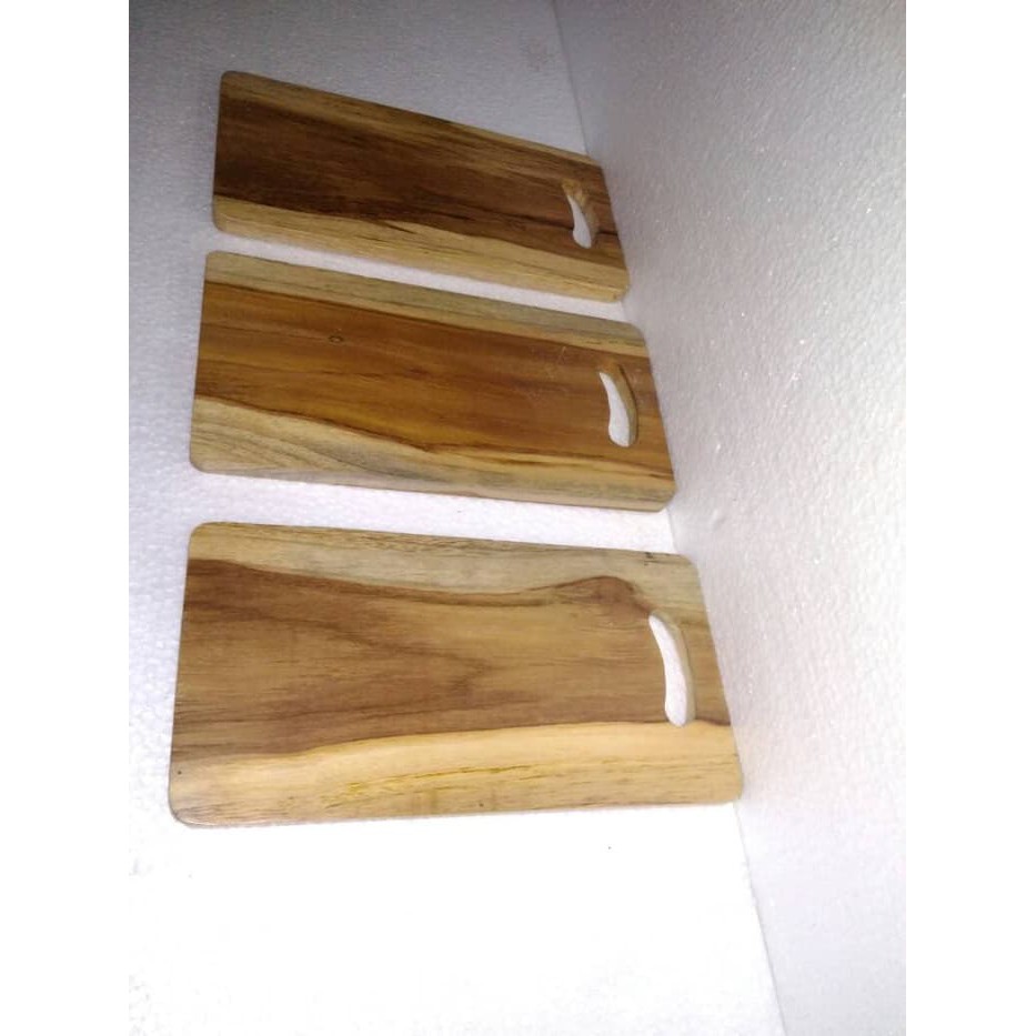 Talenan Kayu Jati 30x15 persegi MURAH TEBAL / Wooden Cutting Board