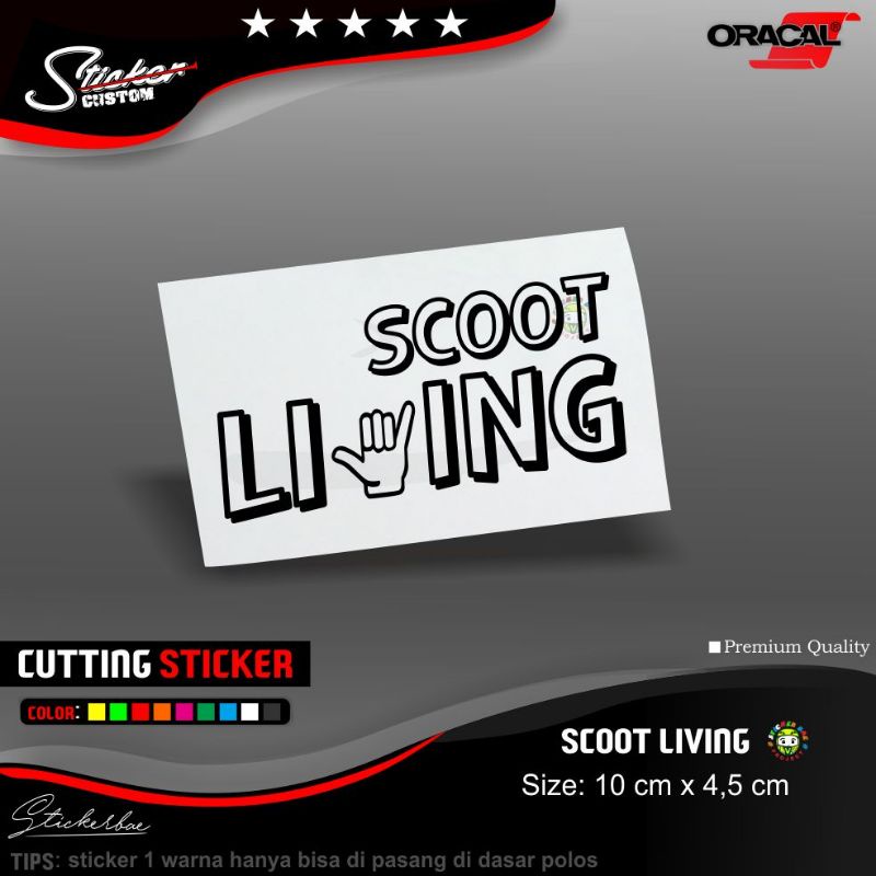 sticker viral scoot living motor matic squad sticker cutting