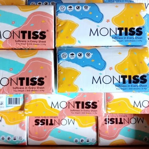 Tissue Tisu Montiss Facial 200 Sheets - 2 Ply