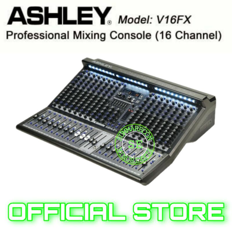 mixer audio 16 channel original ashley V16FX usb bluetooth recording