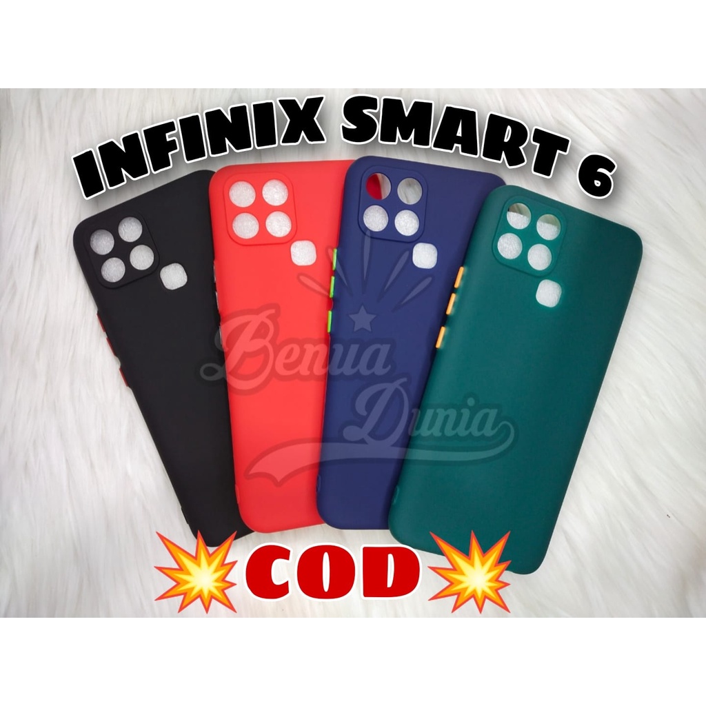 CASE MACARON INFINIX SMART 6 -INFINIX HOT 11S NFC // SOFTCASE MACARON PROTECTION PELINDUNG KAMERA - BD