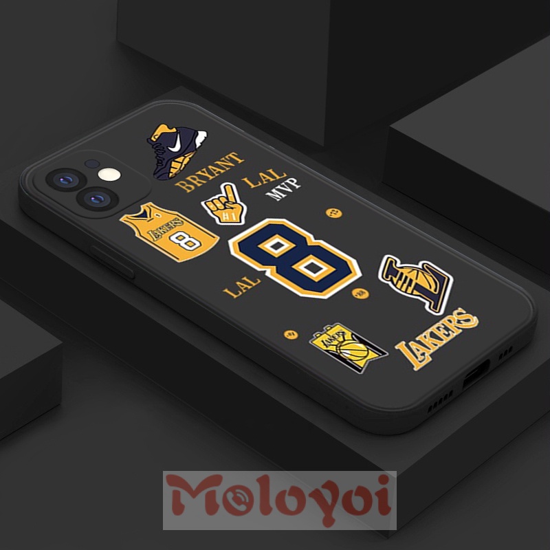 Trendy N.B.A Kobe Label Lakers Casing Vivo Y21 2021 Y33S Y20S Y12 Y21S Y11 Y20 Y20I Y17 Y15 Y91 Y53 Y51 Y12I Y53S Y50 Y30 Y30I Y93 Y95 Y31 2021 Y51A Y91C Soft TPU Boy's Back Cover