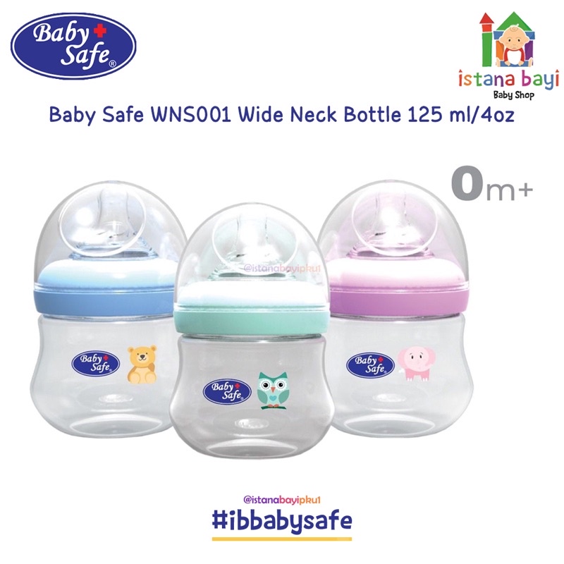 Baby Safe Wide Neck Bottle 125 / 250 ml WN001/WN002/WNS01/WNS02 /WN04 /WN05 - Botol susu bayi