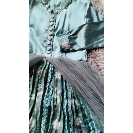 Green Sage Sasirangan Dress (Preloved)