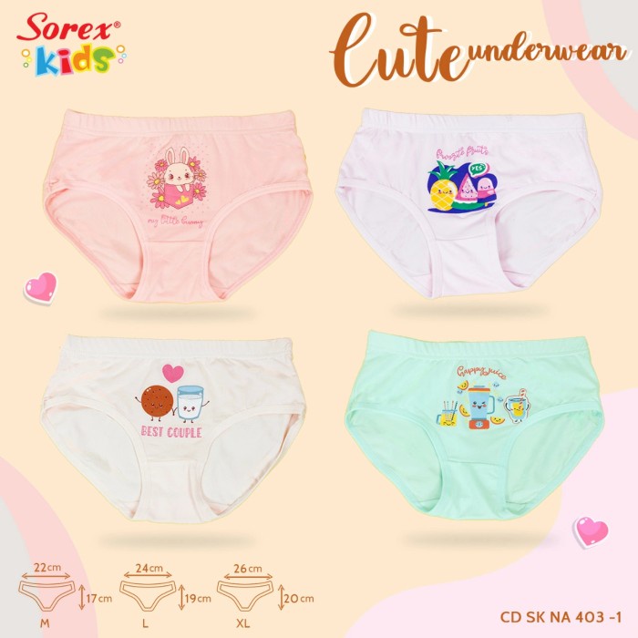 SOREX KIDS | Celana Dalam Anak Perempuan | CD anak Cewek Bahan LEMBUT