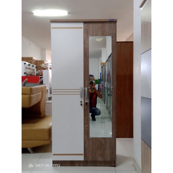 Lemari Pakaian 2 pintu Partikel Board Gstar olimpik (BEKASI)