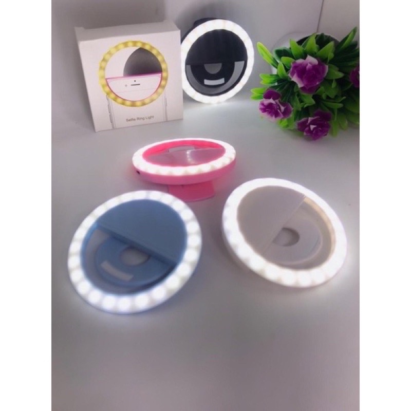 RING LIGHT SELFIE LED Lamp Lampu Ringlight flash charm eyes jepit live clip bulat camera hp kamera Promo Sen/Ring Selfie Terlaris Termurah