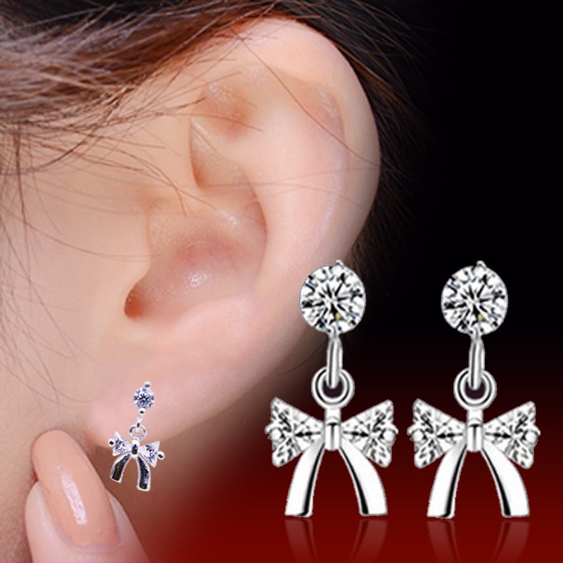 925 Perak Anting Anting Wanita Temperamen Perhiasan Fashion/Subang Telinga anting perempuan