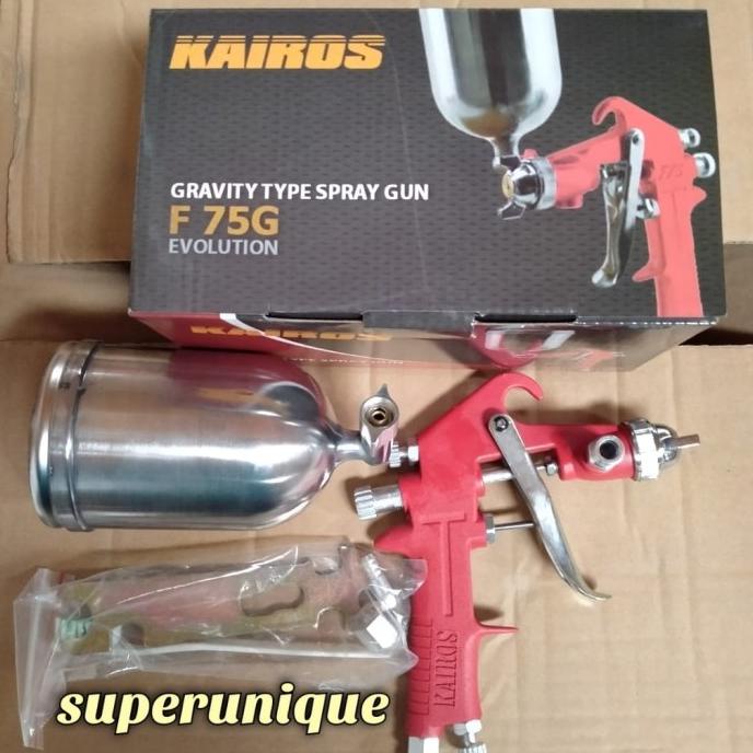 ALAT SEMPROT CAT TABUNG ATAS / AIR SPRAY GUN F-75G KAIROS SGL Termurah