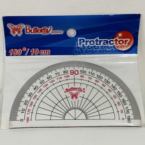 

[HARGA PER PCS]Penggaris Busur Derajat Butterfly 180/10 cm Protractor4