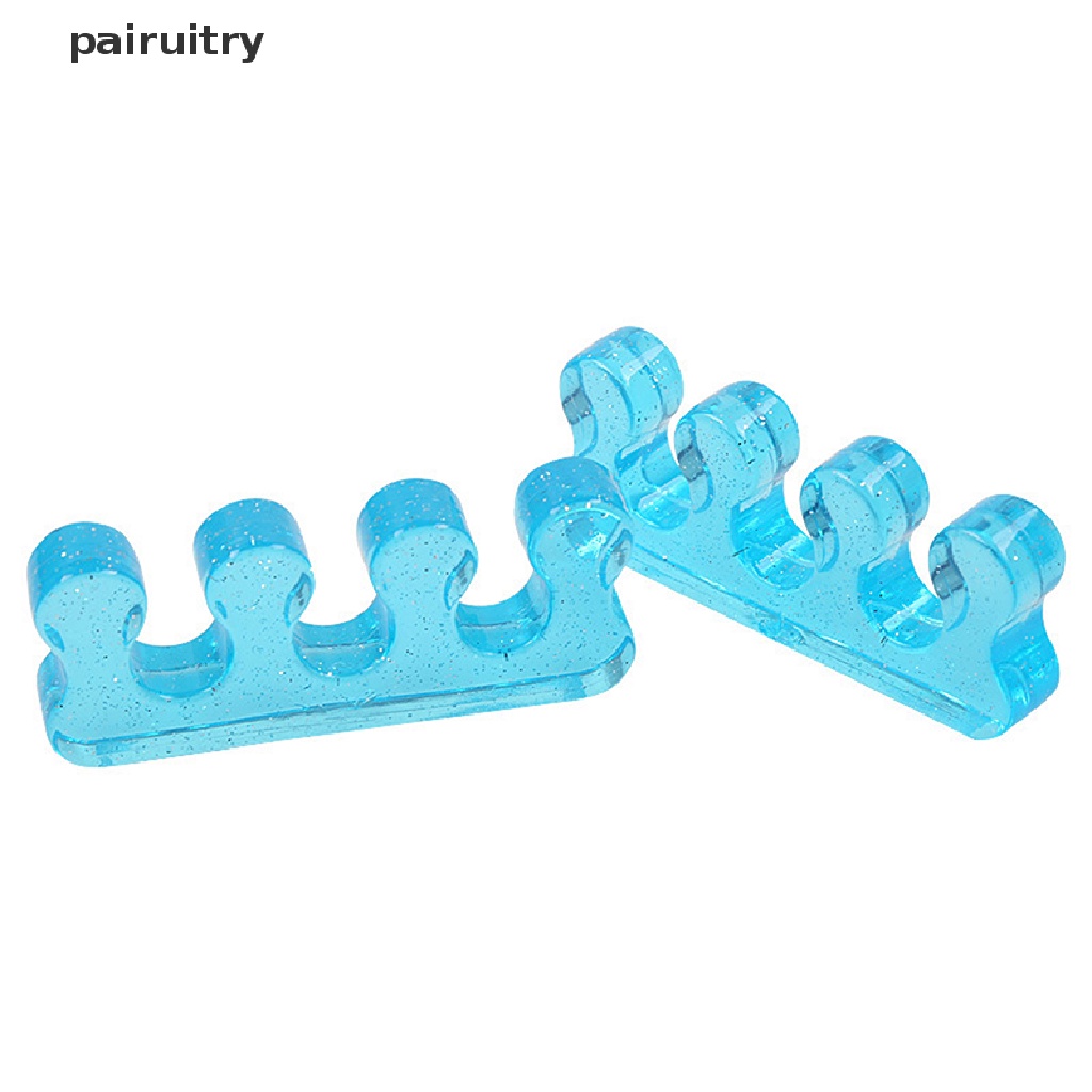 Prt 2Pcs Separator Jari Kaki Bahan Silikon Lembut Flexible Untuk Manicure / Pedicure PRT