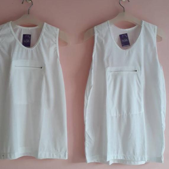 (HOT SALE!) KAOS SINGLET REAL RESLETING ZIPPER KAUS DALAM PRIA WANITA HAJI UMROH KAOS DALAMAN ANTI M
