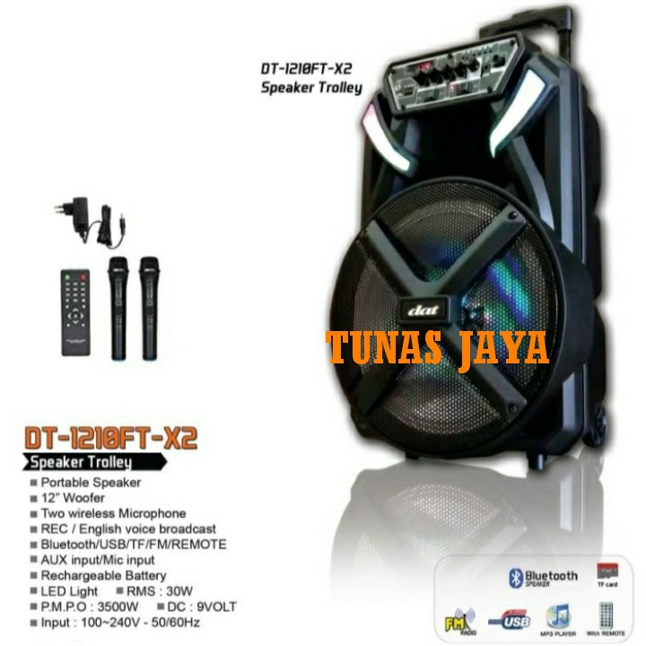 Speaker Dat DT 1210FT X2 Bluetooth Speaker Portable Wireless 1210 FT X2 DT1210FT