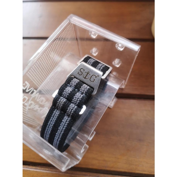 Strapguy Mn 20Mm Black & Grey 03 (Steel) Terbaru
